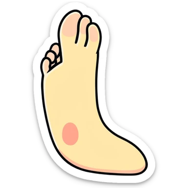 Foot with middle finger sticker