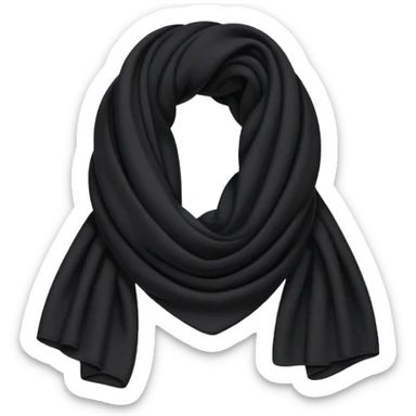 scarf black sticker