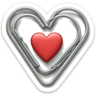 paper clip heart sticker