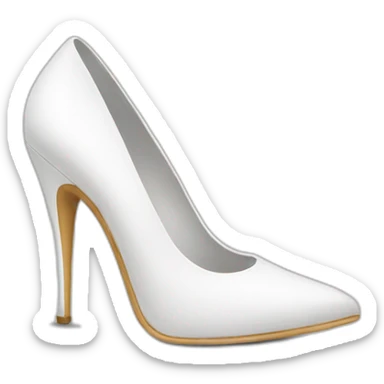 White high heel sticker