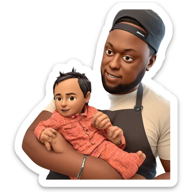 boys in stylish hats sticker