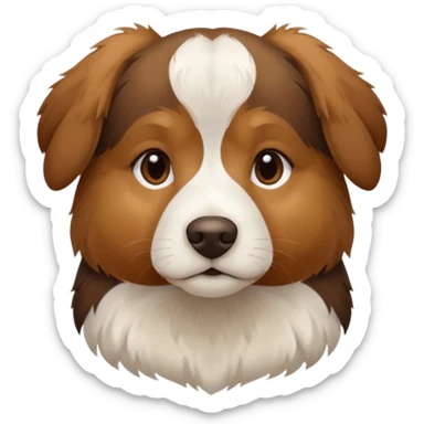 Chien Épagneul breton assis  sticker