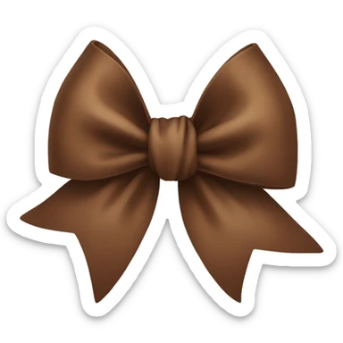 Brown bow sticker