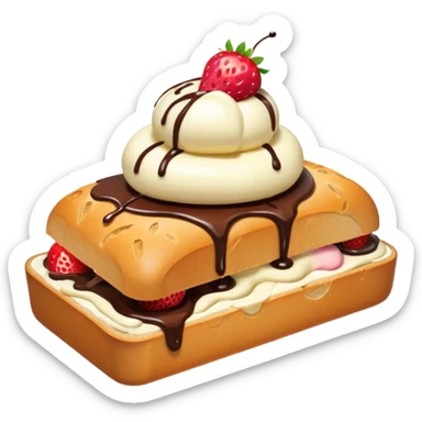 ice cream on bread sticker