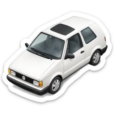 White wolskwagen polo car sticker