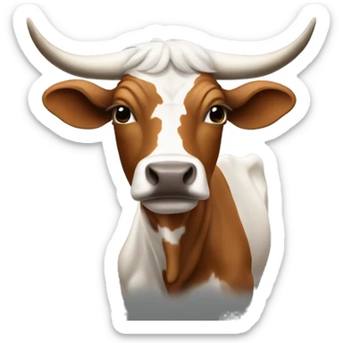 texas longhorn heifer sticker