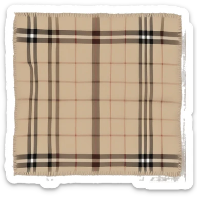 Beige burberry scarf sticker
