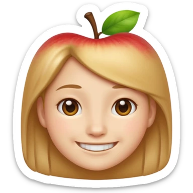 Hauru smiling as an apple style emoji sticker