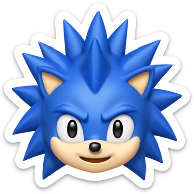 Sonic emoji well made like the original one without any mistakes sticker