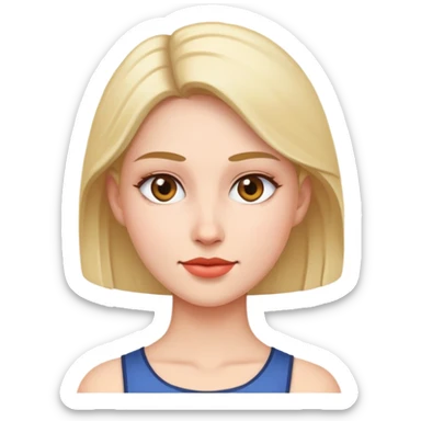 woman upper body sticker