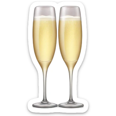 two glasses of champagne christmas sticker