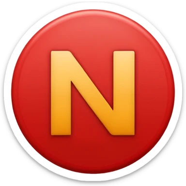 Ⓜ️ exactly like this only letter N but in red circle  sticker