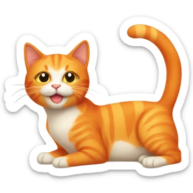 Orange cat sticker