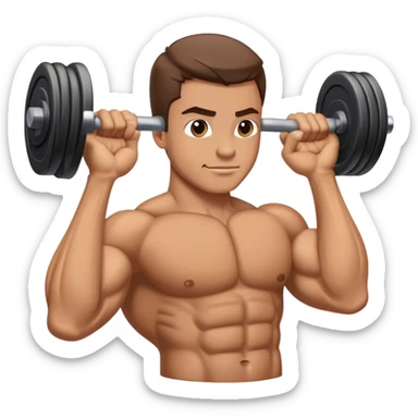 guy how to do bicep curls sticker