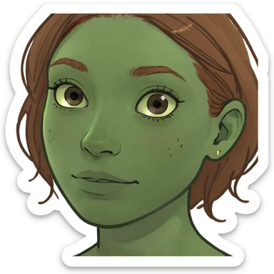 Man with freckles, light skin, brown hair sticker