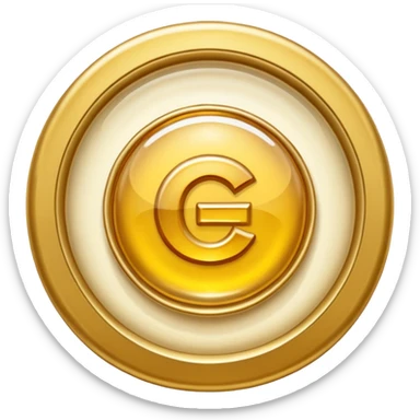 Una etiqueta de producto dorada en forma de sello con las iniciales 'RA', rodeada por una luz brillante. Fondo crema. Estilo: lujo minimalista, fotorrealista. sticker