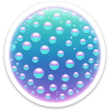Hundreds of tiny translucent bubbles sticker