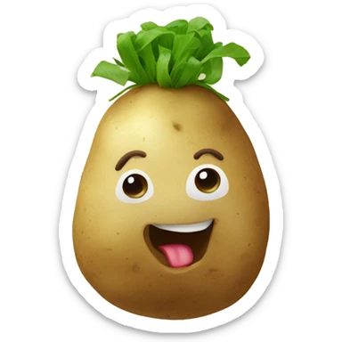 Potato With a bow sticker
