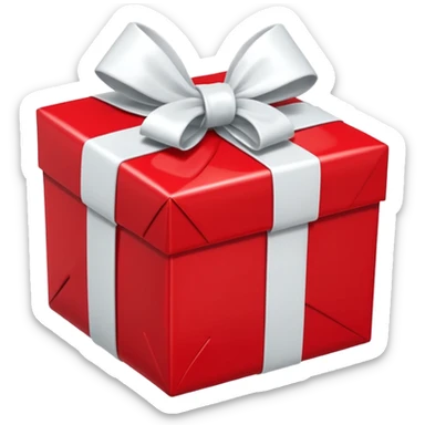 red gift boxes with white bows sticker