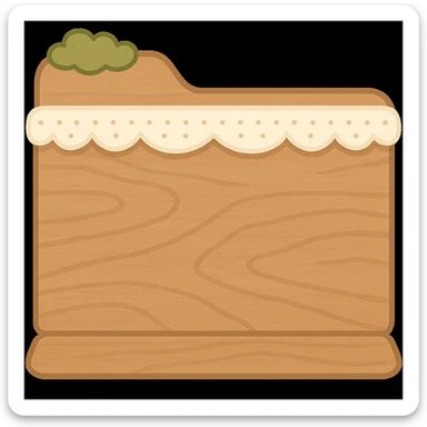Render this folder. Remove the plants. KEEP THE STYLE INTACT. Render it as if it were open. white frills, but the plants at the very top can stay. sticker