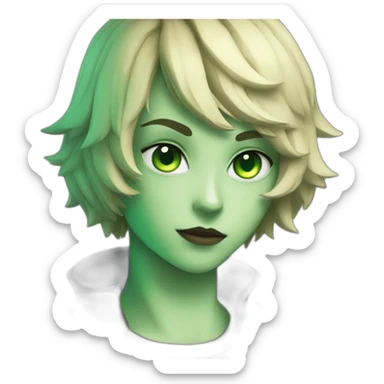 chat noir au yeux vert sticker