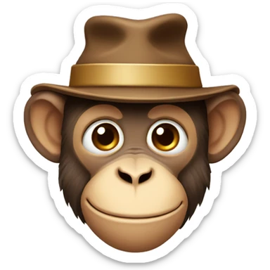 A monkey with hat sticker