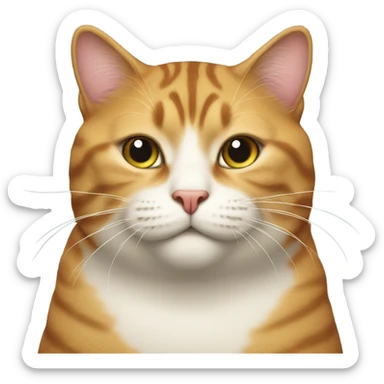 big fat cat  sticker