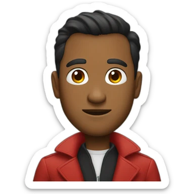 man in red trenchcoat sticker