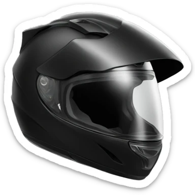Black Motorcycle helmet profile sport sticker