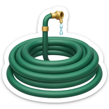 water hose dark green  sticker