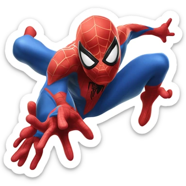 Spider-Man, jumping up and down sticker