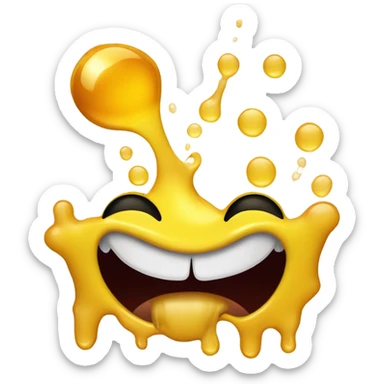 Emoji puking honey sticker