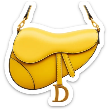 yellow dior saddle bag sticker