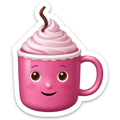 Cioccolata calda rosa sticker