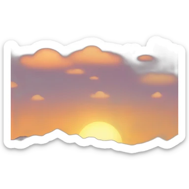 sun setting app sticker