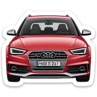 Audi S4 avant rojo sticker