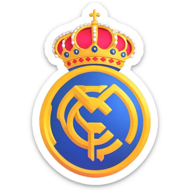 Real Madrid football club logo sticker