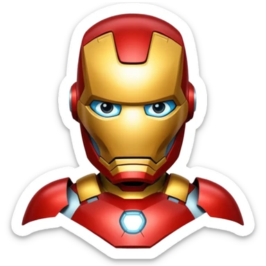 iron man hero fake sticker