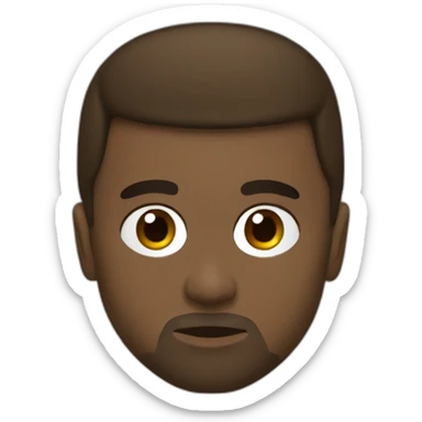 kanye west brown hair serbian flag sticker