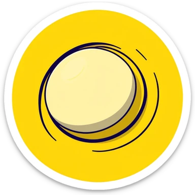 pulsating sphere of purple and dark energy, cartoonish sticker style sticker