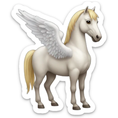 Horse with duck head and wings sticker