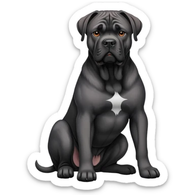 Cane Corso dog sitting sticker