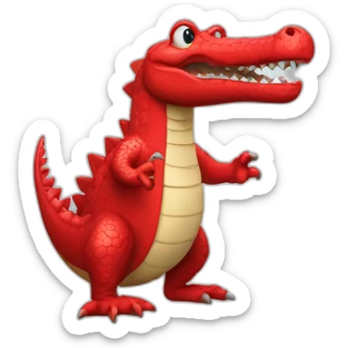 red crocodile with akimbo sticker