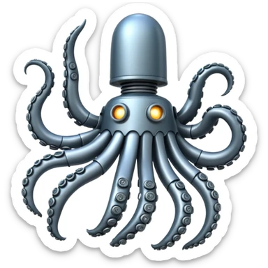 Robot hand with tentacles for fingers ￼ sticker