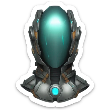 futuristic Technomancer Breastplate armored sticker
