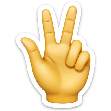 A 3D emoji in iOS emoji aesthetic style of a hand making a trigger-like gesture, with the index finger extended forward and the thumb raised upward, other fingers folded, clean white background, glossy and smooth Apple-style design sticker