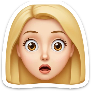 Cara asombrada con ojos cuadrados  sticker
