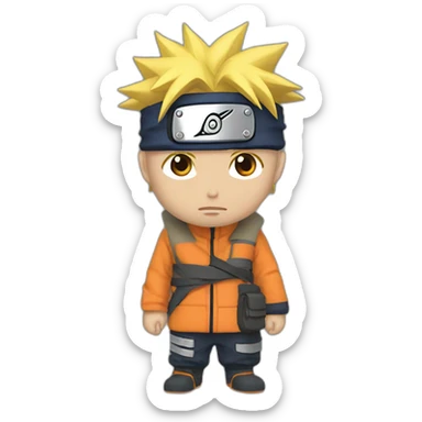 Naruto en train de faire un malaise sticker