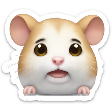 crying hamster  sticker