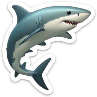 Sirène sur un requin sticker